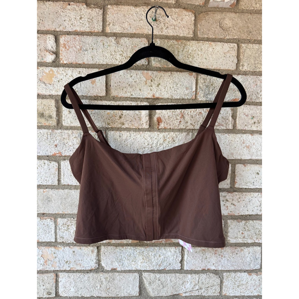 SKIMS Tank Top Bra Brown 4X Pre-Owned Excellent Condition
